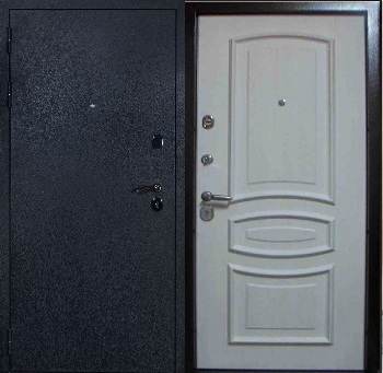 Железная дверь с МДФ и порошковым напылением в квартиру